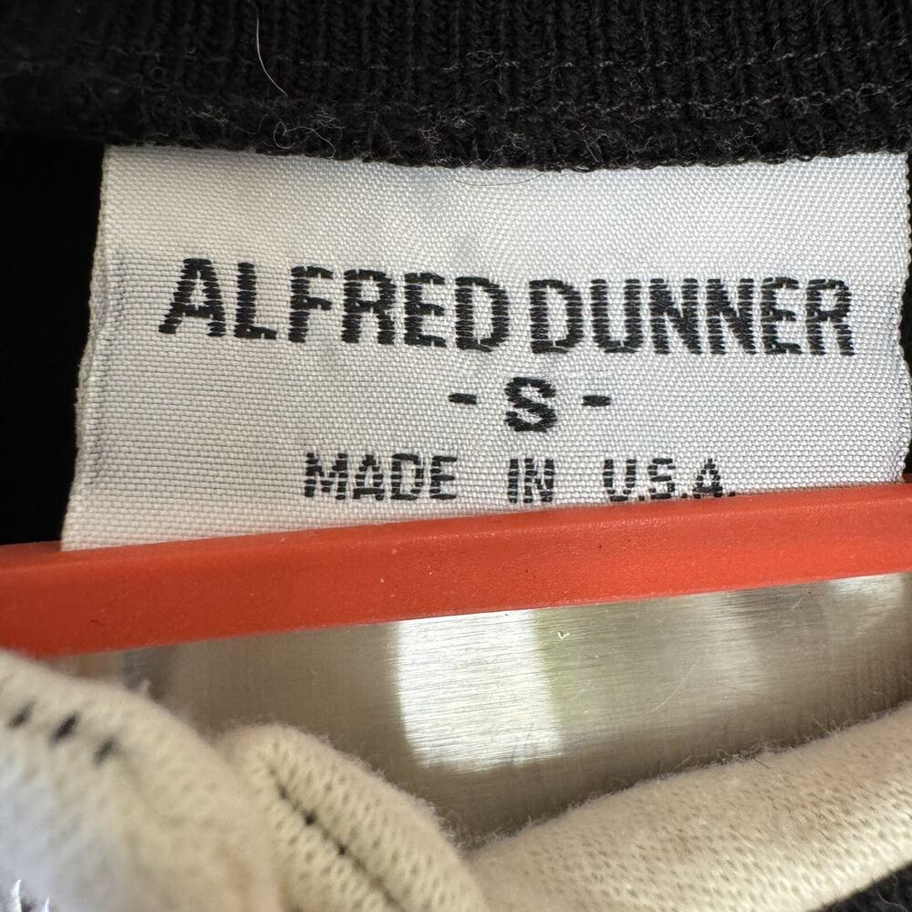 Vintage 80s Alfred Dunner Color Block Collared Sweatshirt Retro Preppy USA S - Picture 5 of 5